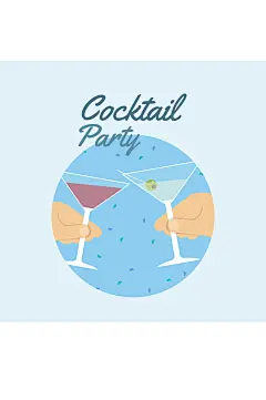 创意鸡尾酒派对海报矢量图