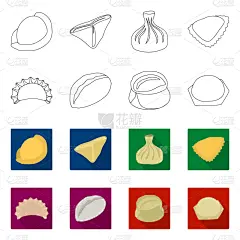 商品,分离着色,标志,一个物体,食品,波兰饺子,小麦面团,面粉,烹调,布置