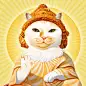 可爱插画猫咪卡通头像aigc