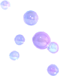 Dreamy composition with bubbles PNG, SVG