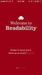 Readability新闻应用引导页设计 - 手机界面 - 黄蜂网woofeng.cn