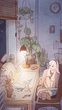 幸福其实很简单：有人爱； 有事做；有所期待。 ​​​​

作者：chatte #手帐素材插画手绘##简笔画# ​​​​