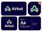 Airbot modern logo brand identity design by Designer Badhon ✪ on Dribbble