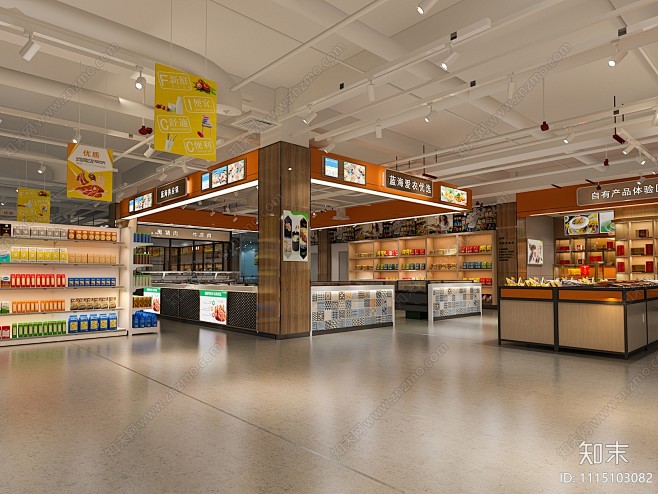 现代大型超市3D模型下载【ID:1115103082】_知末3d模型网
