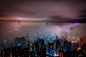 General 1920x1280 city building cityscape clouds evening urban sky night Murky modern mist