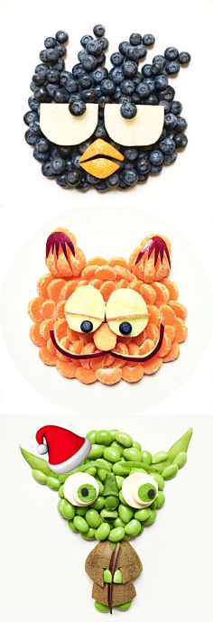 卡通创意水果盘  ins:cutechichizzyals采集到【水果拼盘】采集weibo.