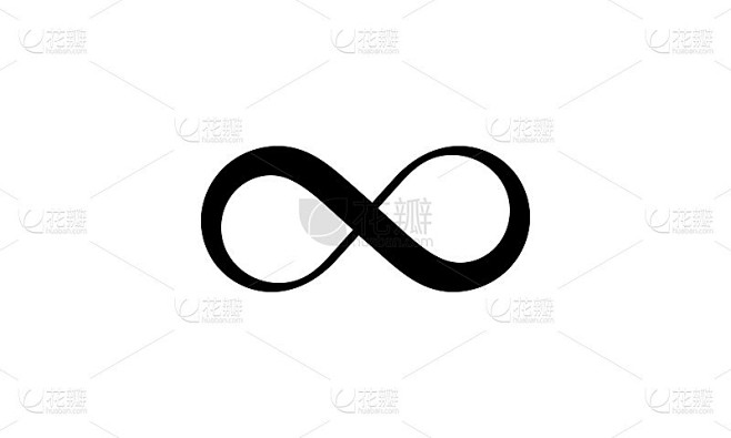无限符号或符号，无限图标矢量插图