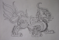 上古神兽獬豸（xiezhi），类似麒麟，俗称独角兽，传说拥有很高的智慧，懂人言知人性
