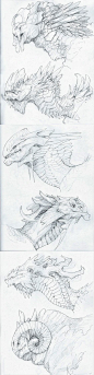 Dragon heads for Jesse! by OddOsprey.deviantart.com on @DeviantArt    ★ || CHARACTER DESIGN REFERENCES™ (<a class="text-meta meta-link" rel="nofollow" href="<a class="text-meta meta-link" rel="nofollow" h