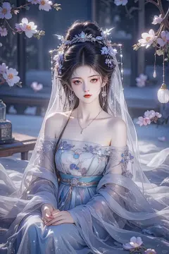 绝爱这画风，古风唯美纯欲风仙女头像壁纸插 - 小红书