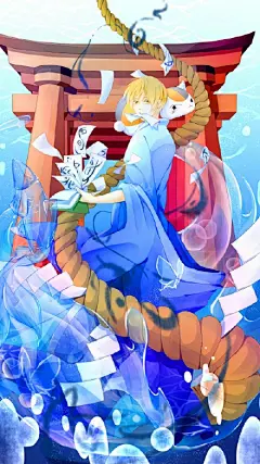 分享一组#夏目友人帐# 无水印壁纸，夏目好暖，治愈系的最爱！