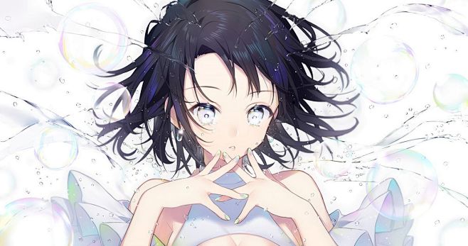 漫画女短发女孩横图气质壁纸