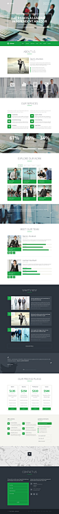Atrium - Responsive Corporate One Page Template on Behance