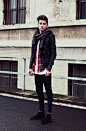 全球街拍：Leather Jacket By Viparo, Acne Jeans, Black Chocolate Shirt, Zara Scarf