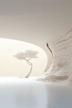3d 树与树枝和树叶显示在讲台上