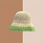two tune color bucket hat elegant uv protection fishing hat summer beach breathable packable sunshade straw hat 2