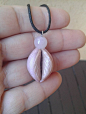 Tiny Sacred Yoni, Yoni, Yoni Art, Goddess Pendant, Rose Quartz Pendant, Amethyst Pendant, vulva art, vagina art : This beautiful Tiny Sacred Yoni Pendant comes with a crystal/gemstone of your choice for your spiritual Goddess needs. Yoni measures a little