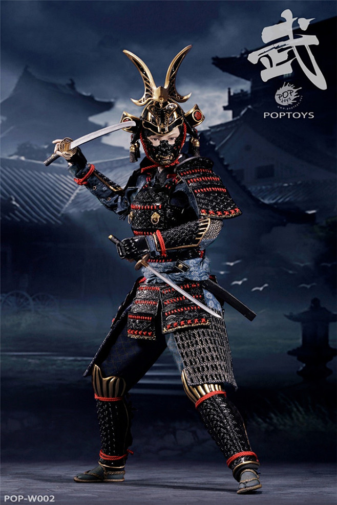 poptoys16女将系列蝴蝶盔女武士黑甲版作旧色版现货淘宝网