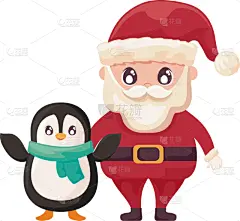 圣诞老公,白色背景,企鹅,可爱的,传统,事件,请柬,雪,模板,自然美