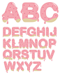 EPS源文件 可爱卡通巧克力草莓酱奶酪英文字母艺术字体设计素材-淘宝网
