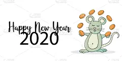 2020,传单,新年前夕,标语,明信片,日历,贺卡,哺乳纲,动物,中国