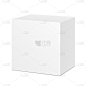 白色产品硬纸板包装盒.《白色背景下的孤立说明》。为您的设计准备模板。病媒EPS10
