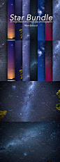 20款高分辨率星空夜空背景 Star Bundle – 20 Stars Photographs  