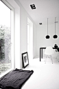 #室内设计# 黑与白的“陋室” by Norm Architects in Denmark #北欧#