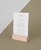 PSD menu mock-up with wooden stand