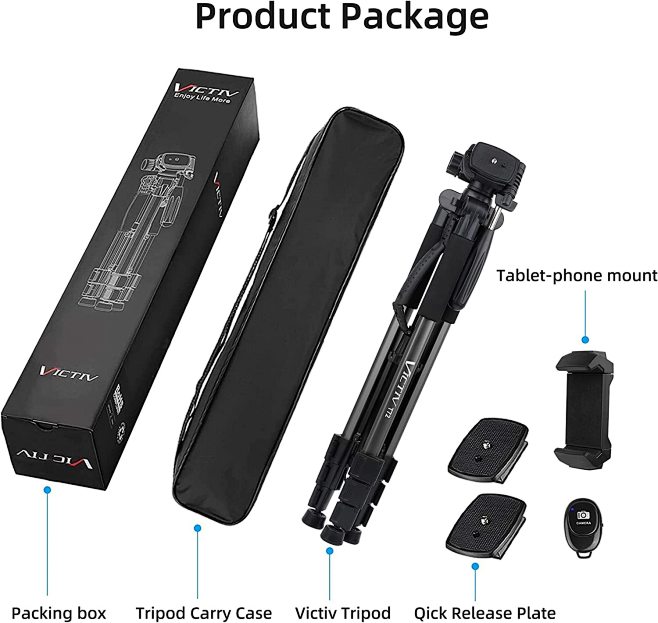 Victiv Camera & Tablet Tripod 72 inches, 2in1 Tripod