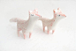 Little Ceramic Miniature in White Clay and Red Fox Shaped-Made To Order on Etsy, 14,00 €: 