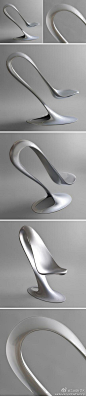 勺子椅(Spoon Chair)。奧地利年輕的設計師創意設計的勺子椅(Spoon Chair)。 Philipp Aduatz，1982年出生於奧地利維也納，2007年畢業於維也納應用藝術大學工業設計專業，主要研究新型材料及其制造技術，並以限量版的形式設計制造產品。