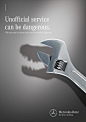 Mercedes-Benz service : Print ads for Mercedes-Benz official service