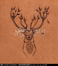 手绘铅笔复古怀旧素描插画