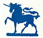 Blue Unicorn.  This served as the Bouroughs Wellcome Foundation logo until from 1908 - 1995.