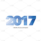 2017新年快乐红色橙色数字背景和设计