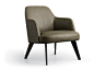 Leather armchair with armrests JANE | Leather armchair by poliform