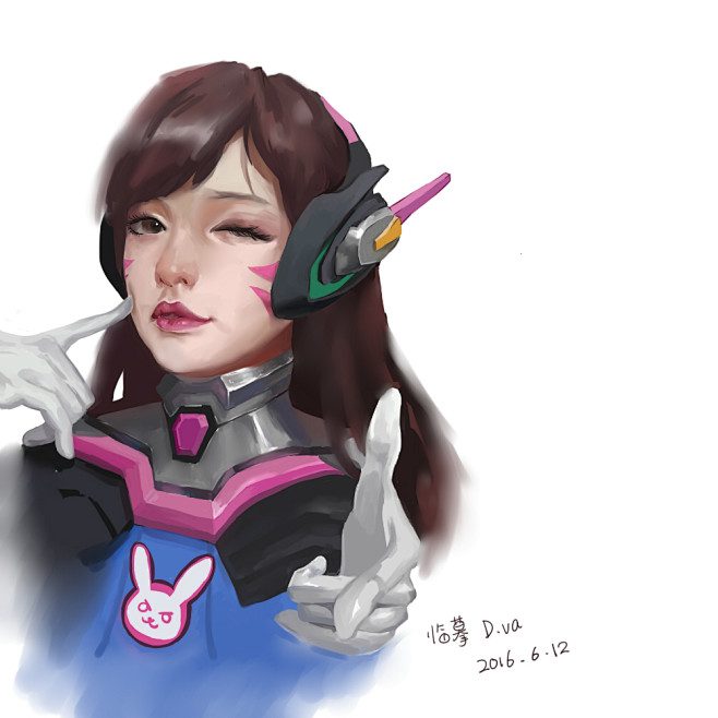 守望先锋dva临摹