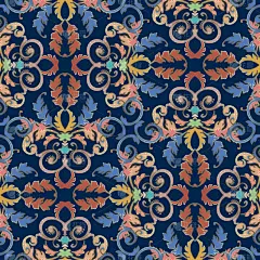 巴洛克风格,丝绸,蓝色,背景,四方连续纹样,华丽的,几何形状,纺织品,华贵