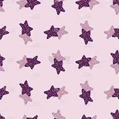 明星无缝模式。手绘背景庆祝。