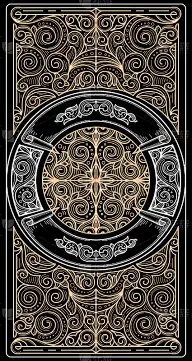 Ornate art deco vintage design card
