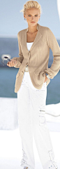 Tan & white summer classics: 