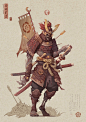 Feudal Japan: The Shogunate, Hua Lu : Hello, everyone. This is my Final for this challenge.I feel kind of relief that I can actually finish it.I name this series as Chaos Warrior
hope you guys like this 
some details, please see the links
https://www.arts