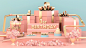 First Birthday : I have created a dreamy, surreal set inspired by pastel colors and soft textures.