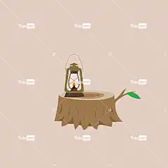 灯 光 灯笼 野营 树 树桩 树干 自然 画画 背景