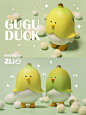 GUGU DUCK蕉绿鸭 | 暖雀网-吉祥物设计/ip设计/卡通人物/卡通形象设计/卡通品牌设计平台