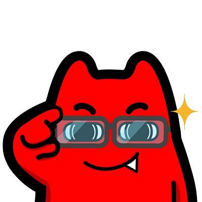 e3920171227魔鬼猫表情推眼镜半身道具眼镜戴眼镜认真自信ip动漫魔性