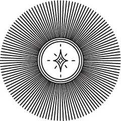 神秘塔罗牌十二星座12宫金色线条线稿插画矢量设计元素(8).eps