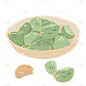 腊八节手绘美食插画系列-腊八蒜