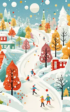 雪地场景素材图片AI图